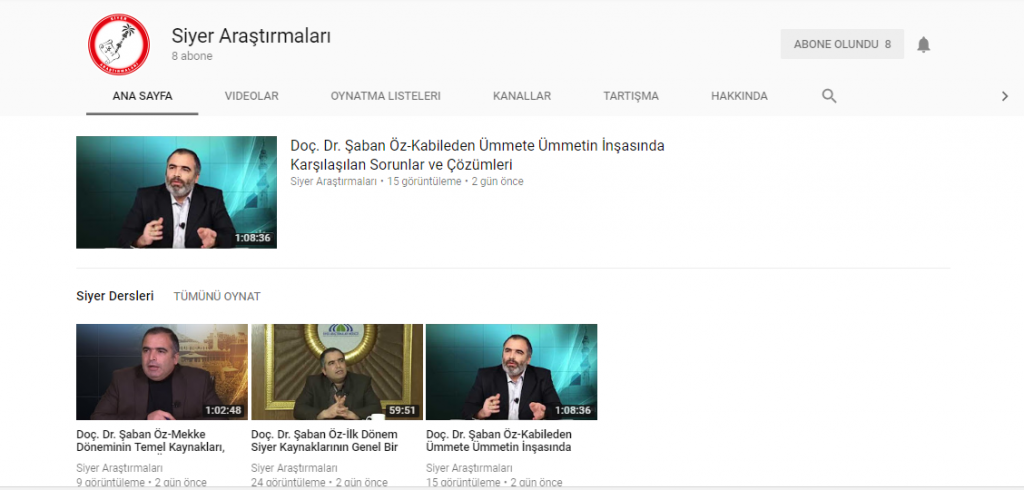 Youtube kanalımız yayında