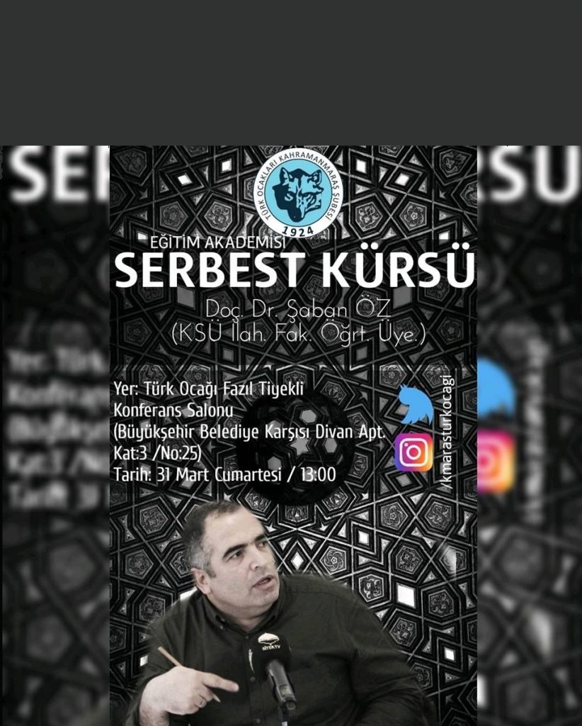 Doç. Dr. Şaban Öz, Türk Ocağı’nın konuğu